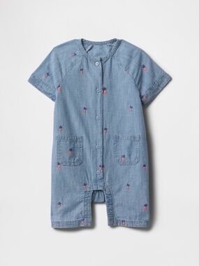 Baby GAP Peter Rabbit Chambray One Piece Denim Outfit